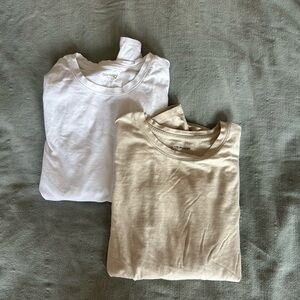 Old Navy Women's Long Sleeve Tees - White and Cream